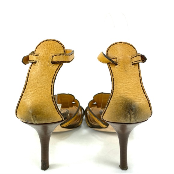 DSquared Leather Open Toe Heels - Picture 4 of 6